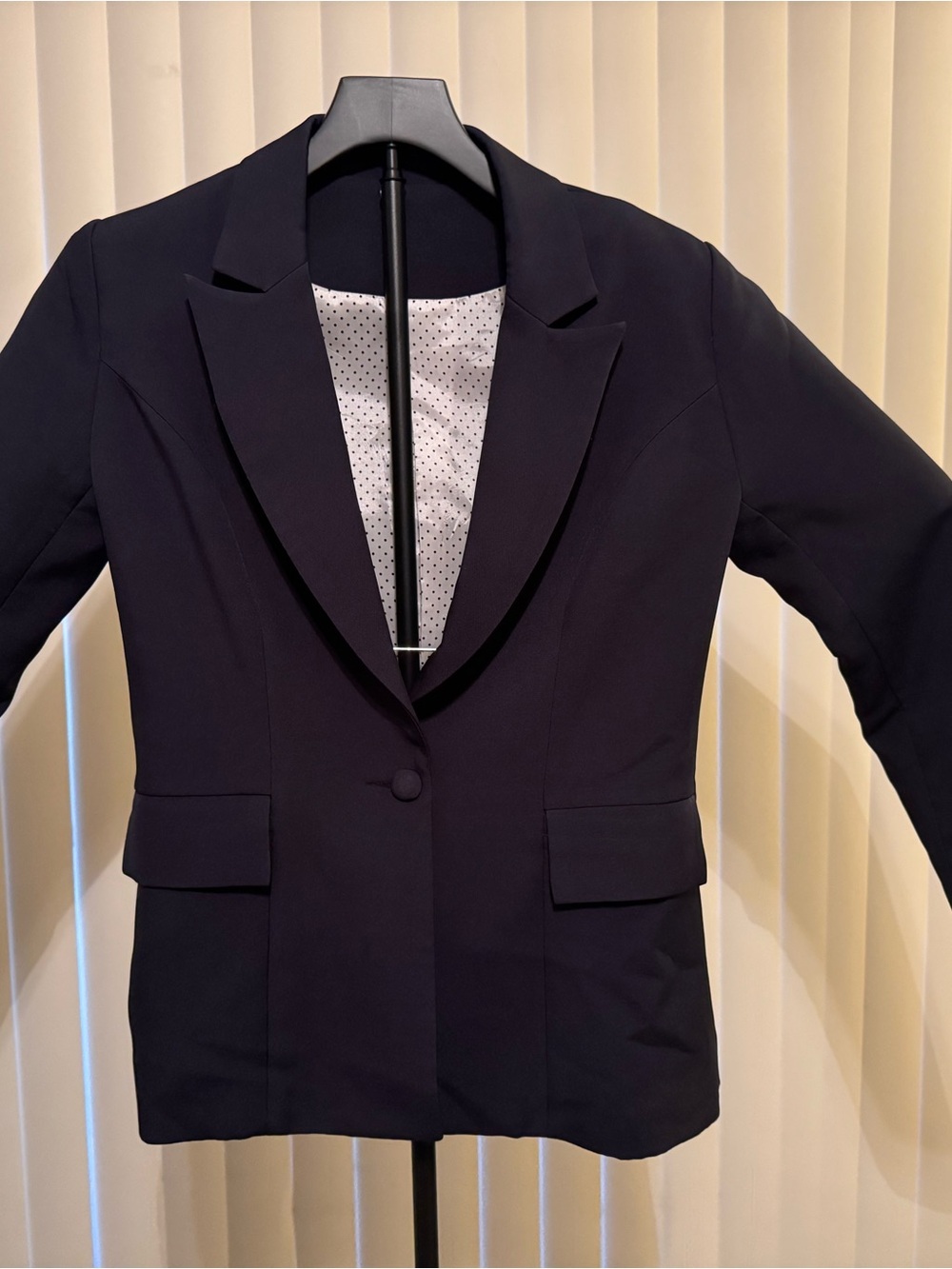 Women’s Navy Single-Button Blazer